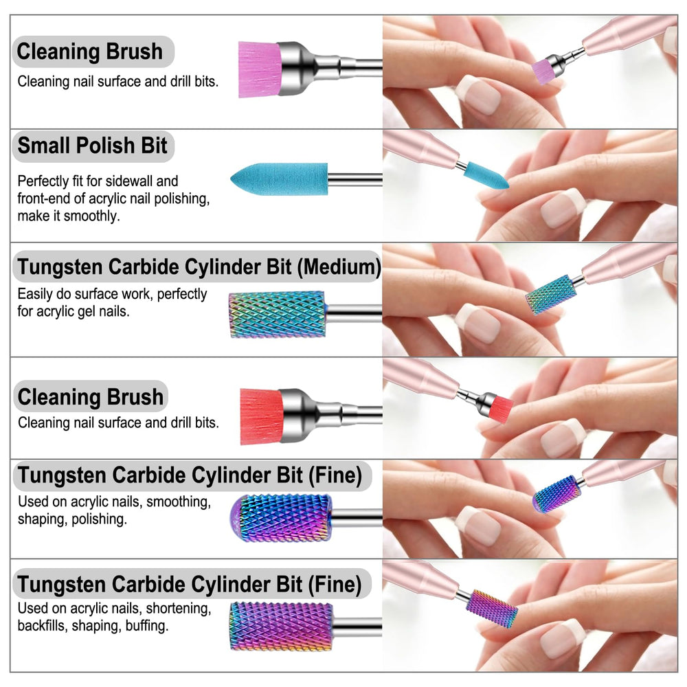 Cellentool tungsten carbide nail bits collection for tough surfaces.