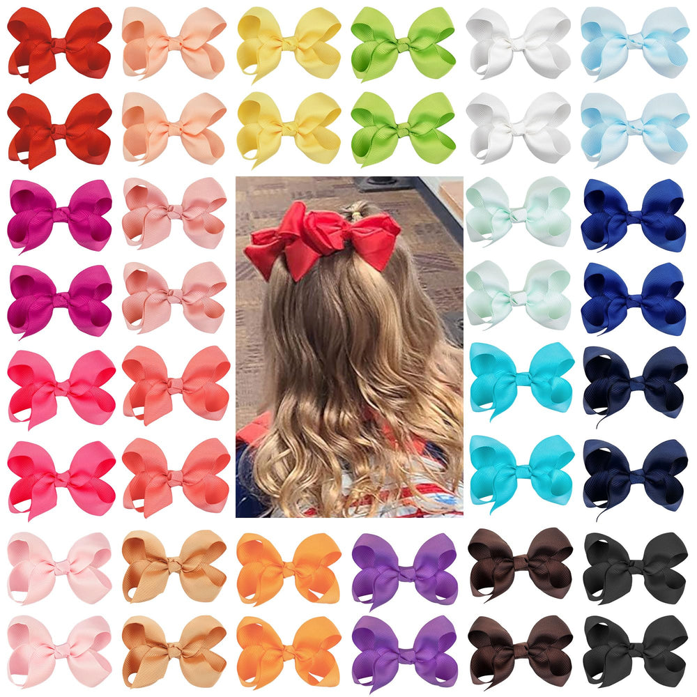 CÉLLOT 40Pcs bows in assorted colors for versatile styling.