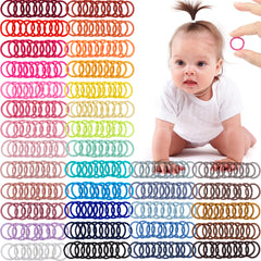 CÉLLOT baby hair ties show 360-piece color mix for gentle, no-snags ponytails