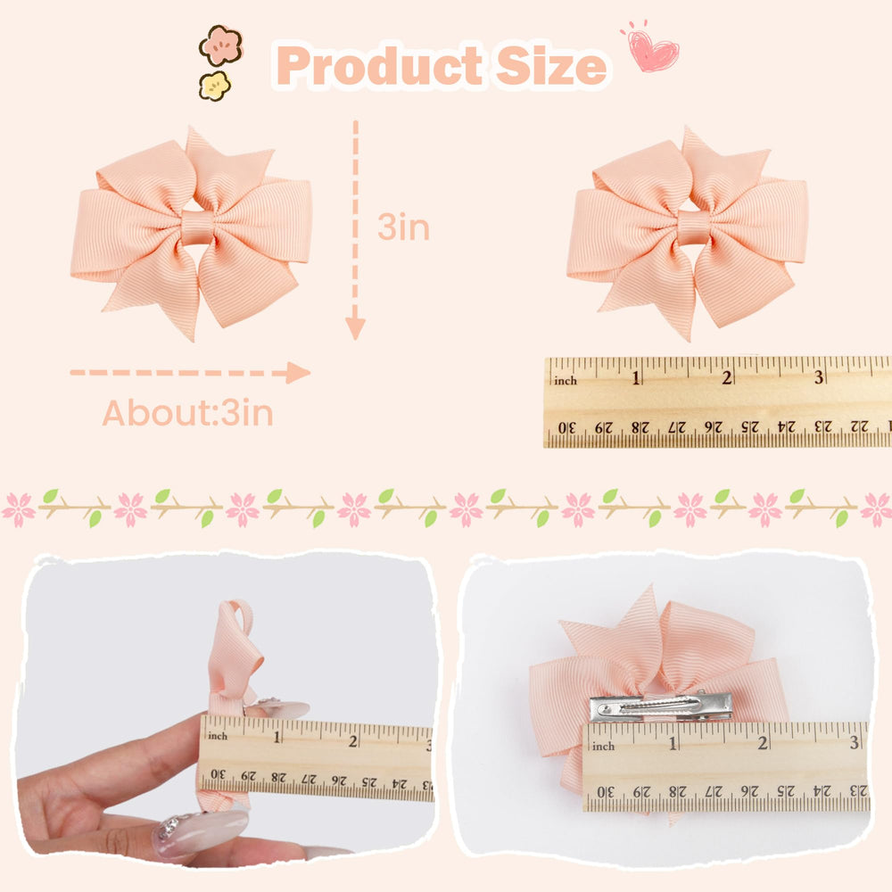 CÉLLOT sky blue pinwheel bow on sturdy clip for all day comfort