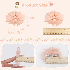 CÉLLOT sky blue pinwheel bow on sturdy clip for all day comfort