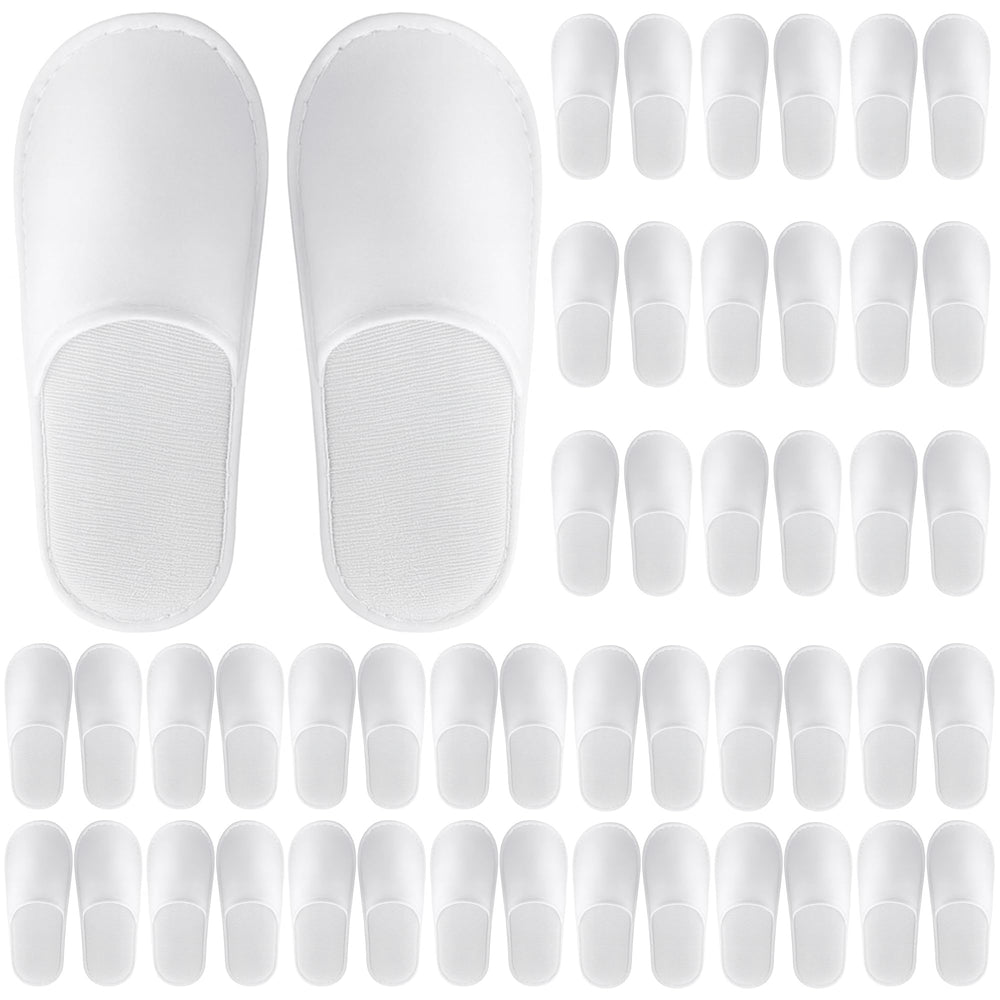 Celmuron 24-pair disposable slippers with soft fleece for guest comfort