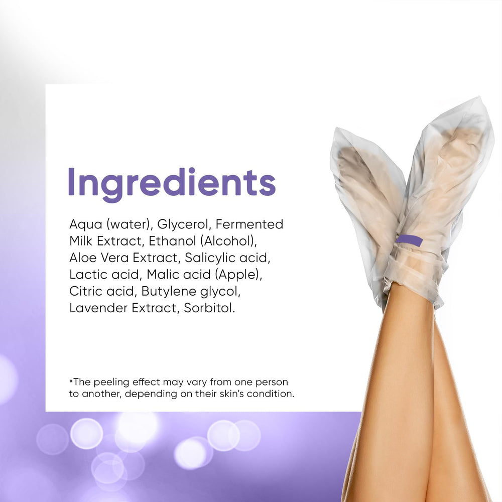 CÉLOR Foot Peel Mask, dos pares incluidos, solución para el cuidado de pies.