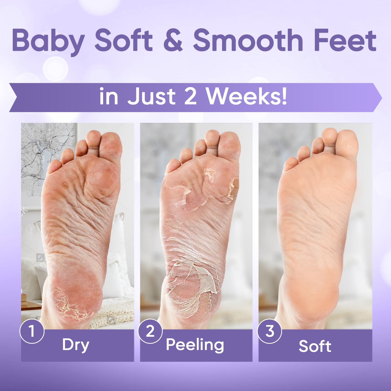 CÉLOR Foot Peel Mask, ingredientes aloe vera y lavanda, cuidado profundo.