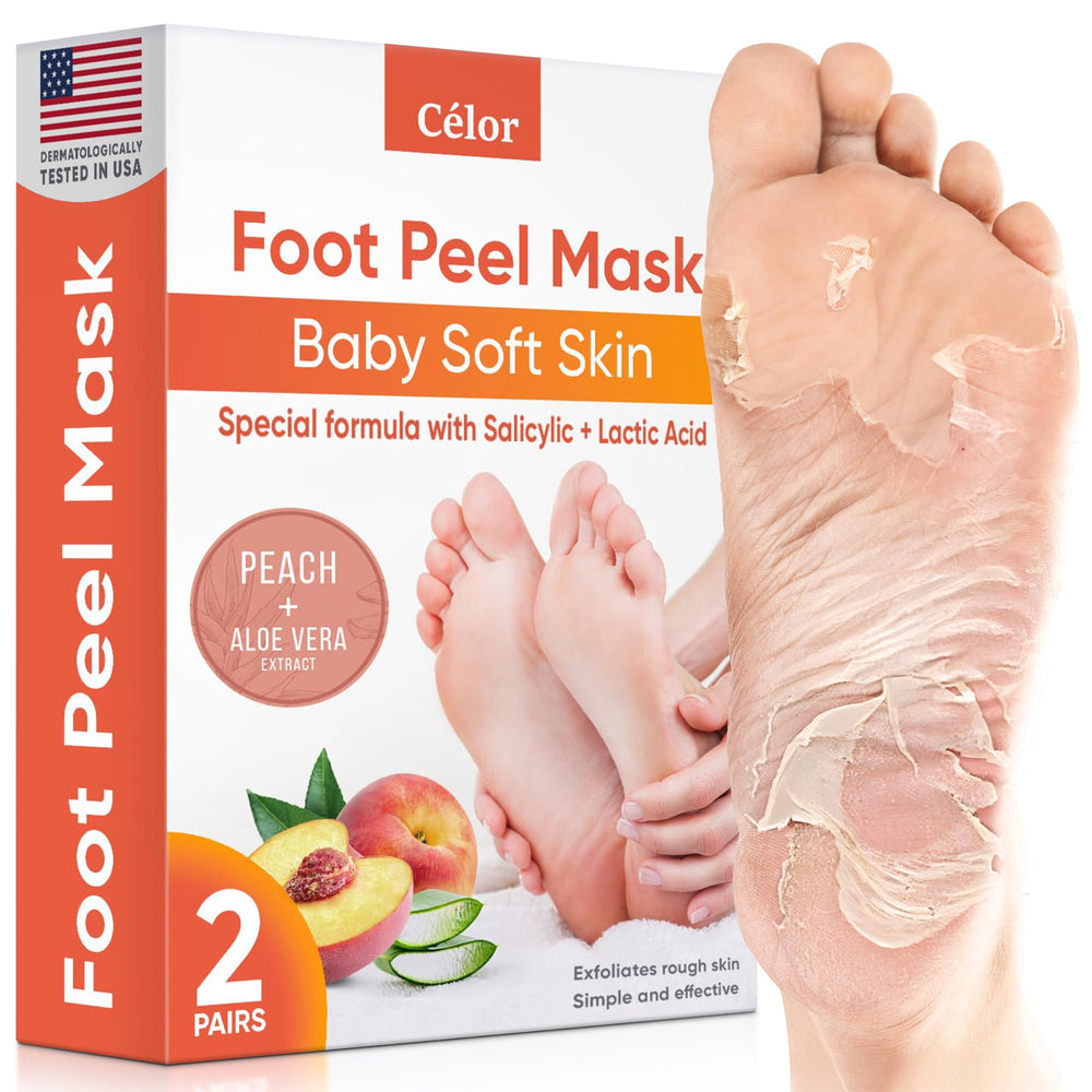 CÉLOR mascarilla exfoliante para pies para suavizar la piel tras el uso