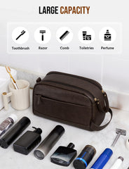 Celvetch dark brown structured leather showcases retro style and upright stand.