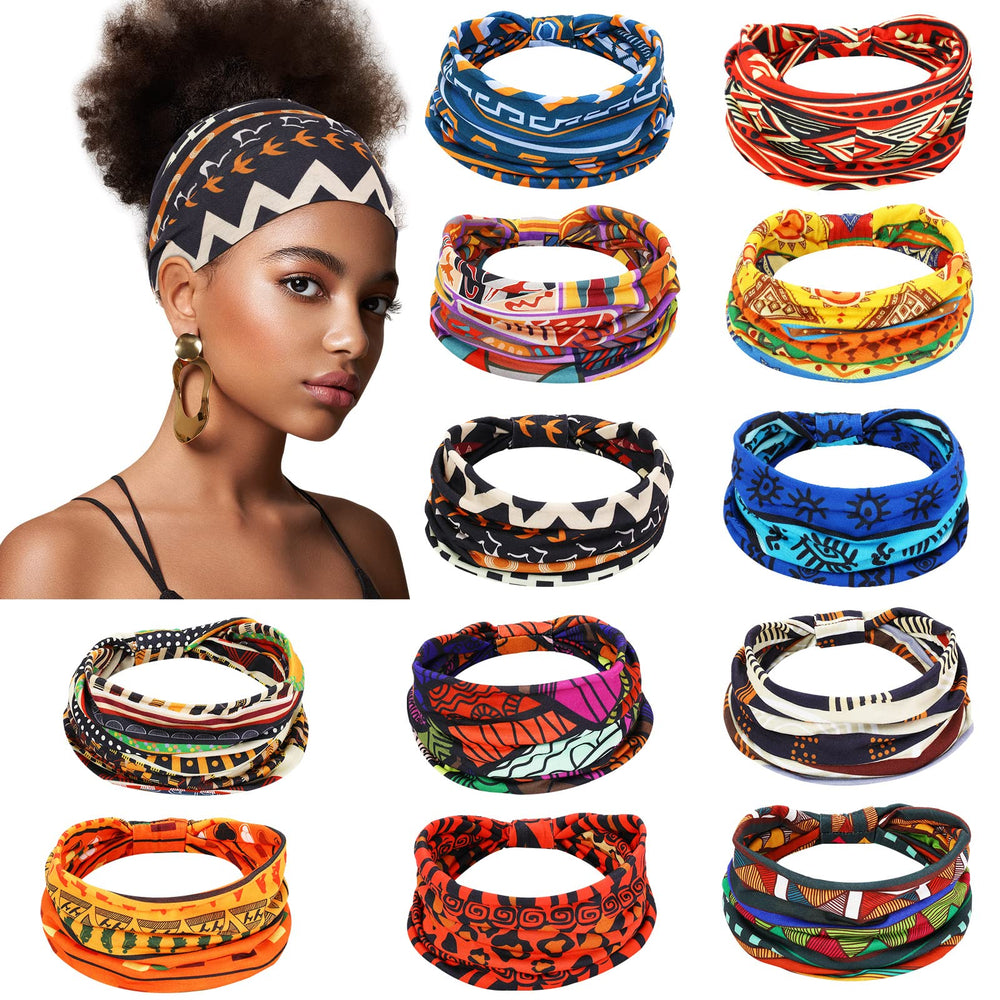 Censen bandanas africanas 12 piezas, diseños variados para combinar fácilmente.
