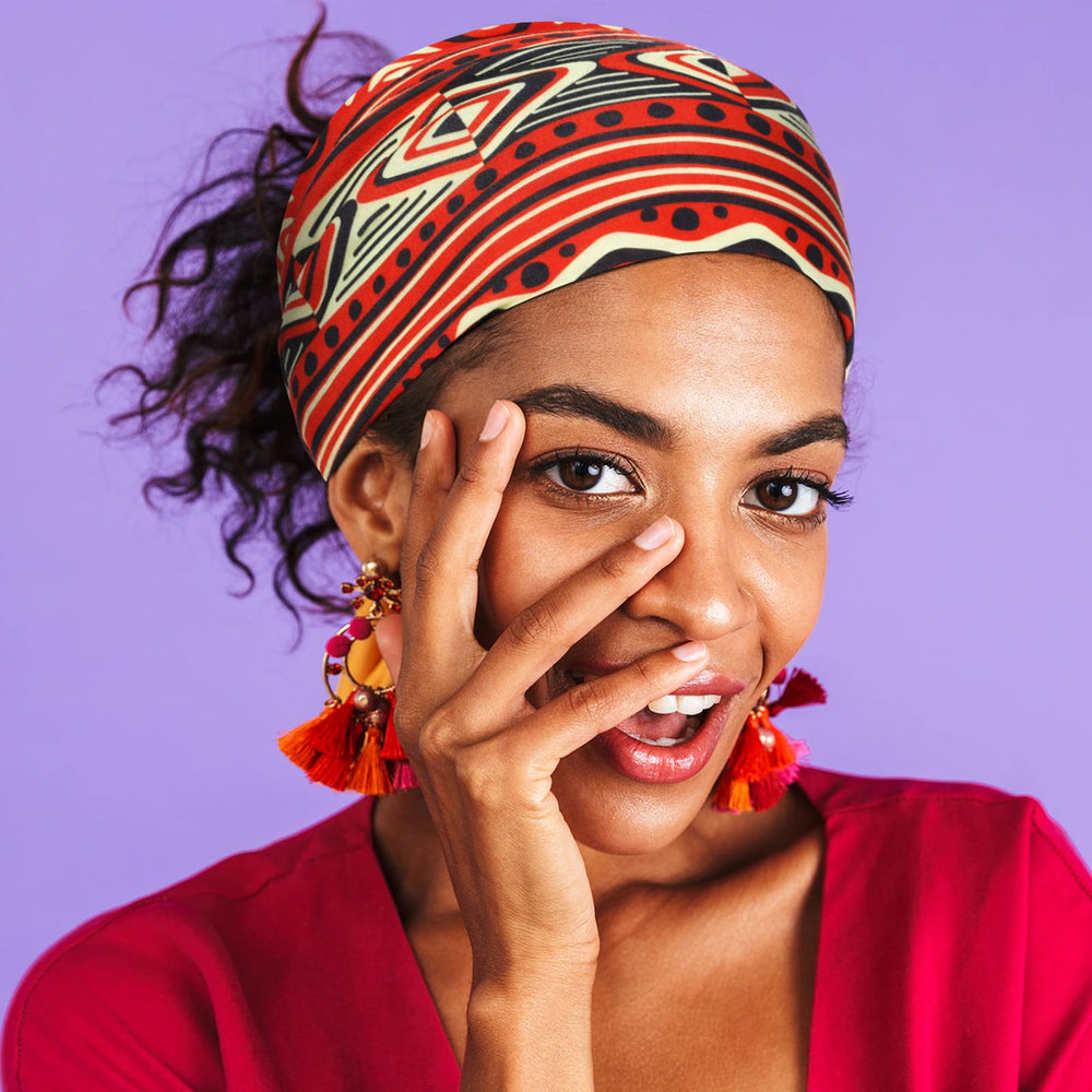 Censen bandanas boho con patrones coloridos, añade atractivo al atuendo.