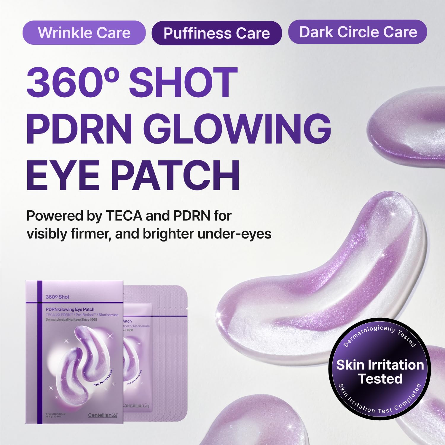 Centellian 24 aluminum resealable pouch preserves eye patch ingredients