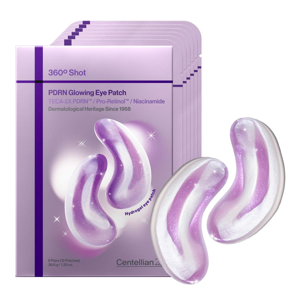 Centellian 24 packaging with cooling violet marble eye patch design for refreshment