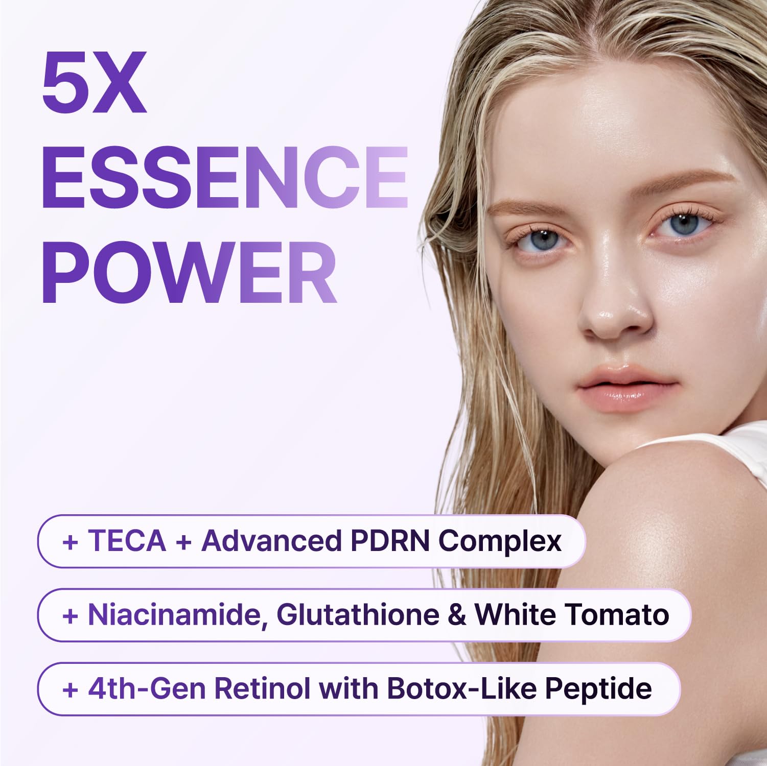 Under-eye application of Centellian 24 patch delivering cooling depuffing