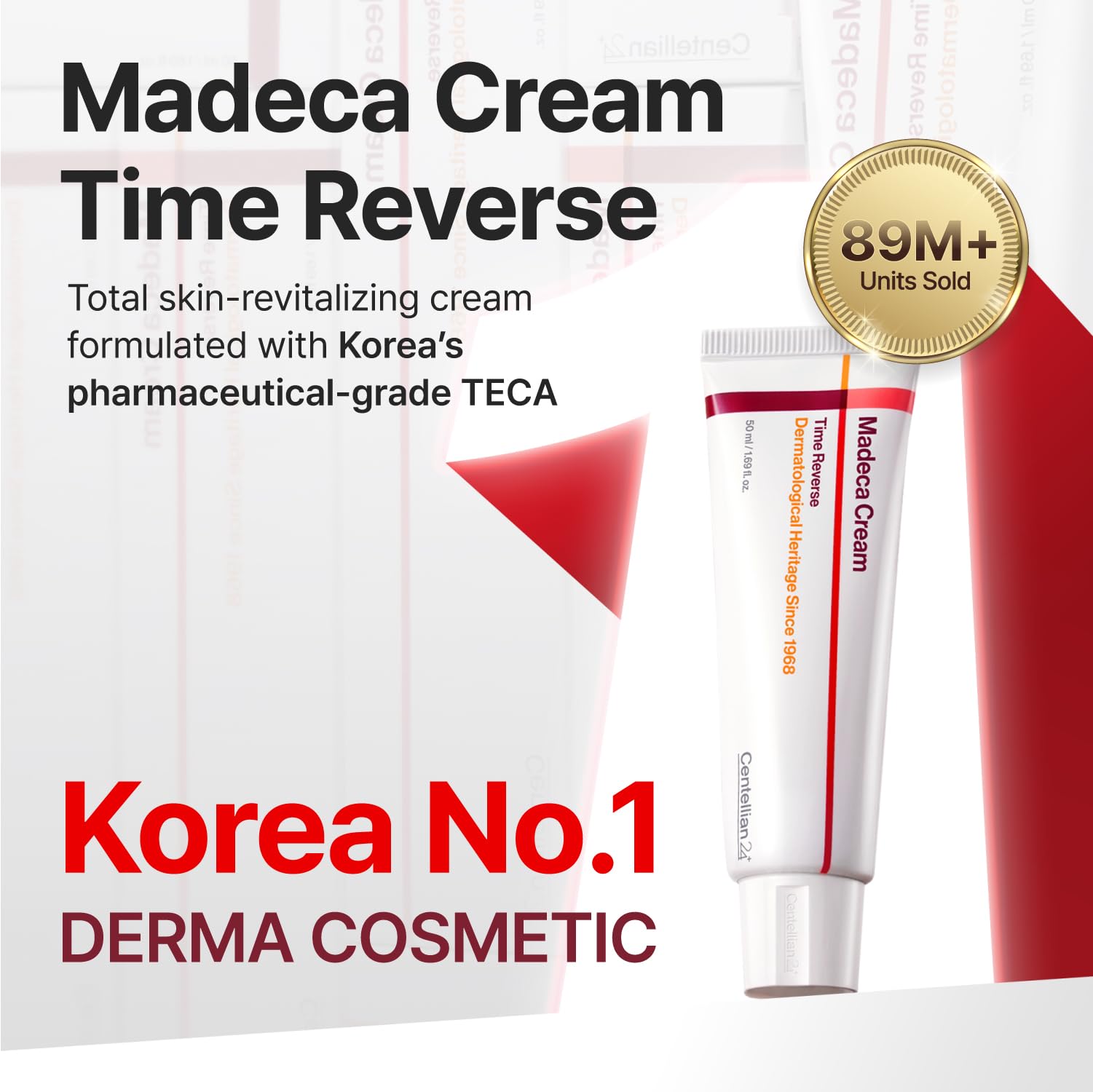 Centellian 24 Madeca Cream Time Reverse on skin shows hydrated, smoother touch.