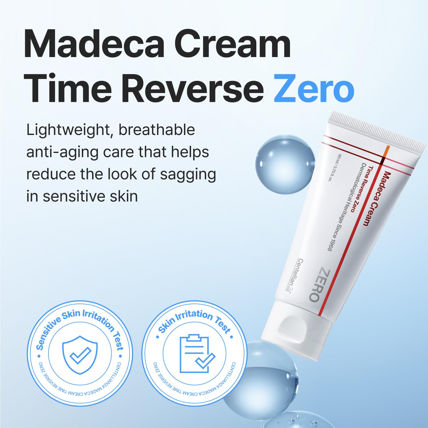Centellian 24 Madeca Cream Time Reverse Zero cooling effect on skin.