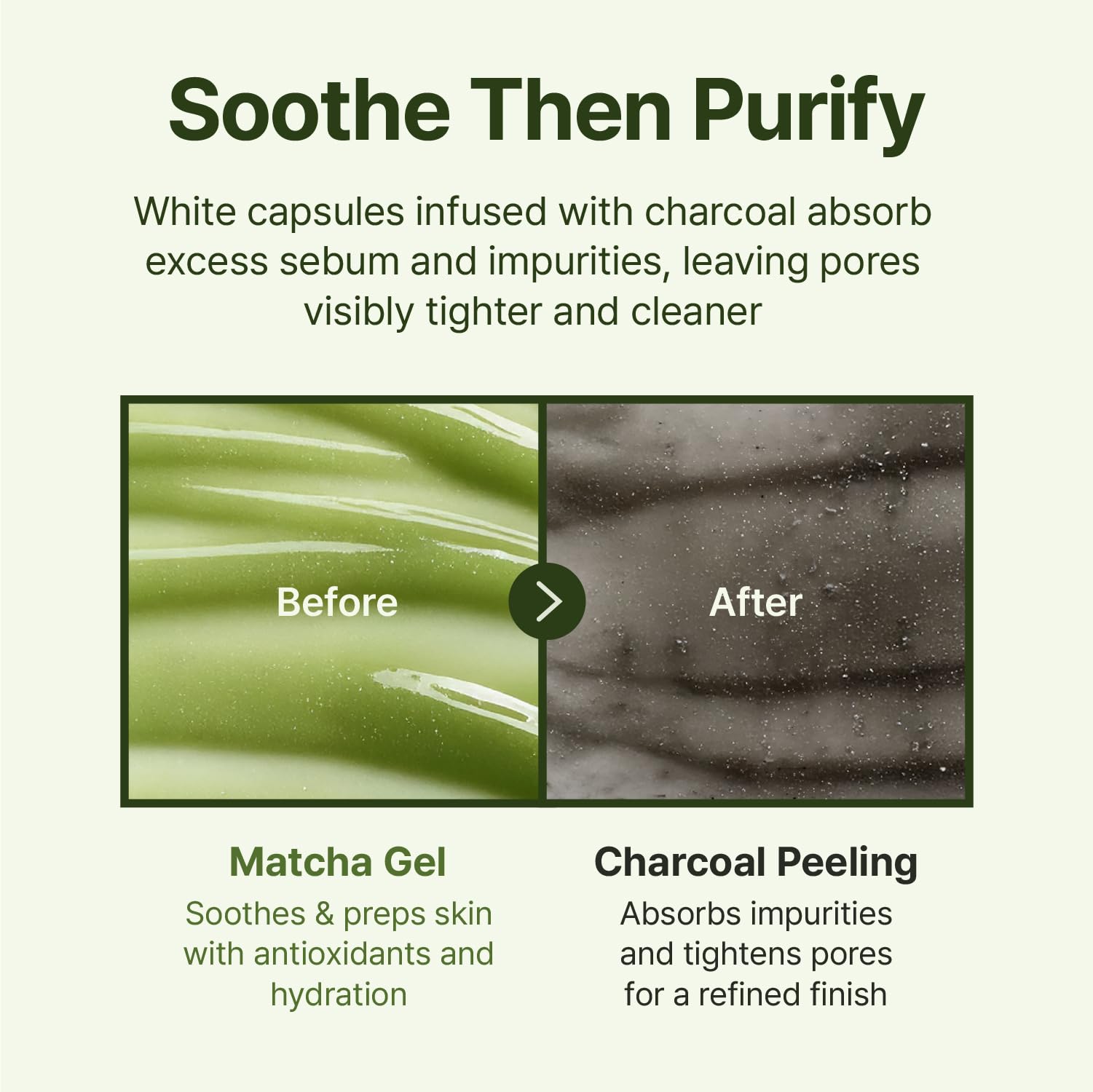 Centellian24 Madeca Matcha Peeling Gel texture close-up for gentle exfoliation