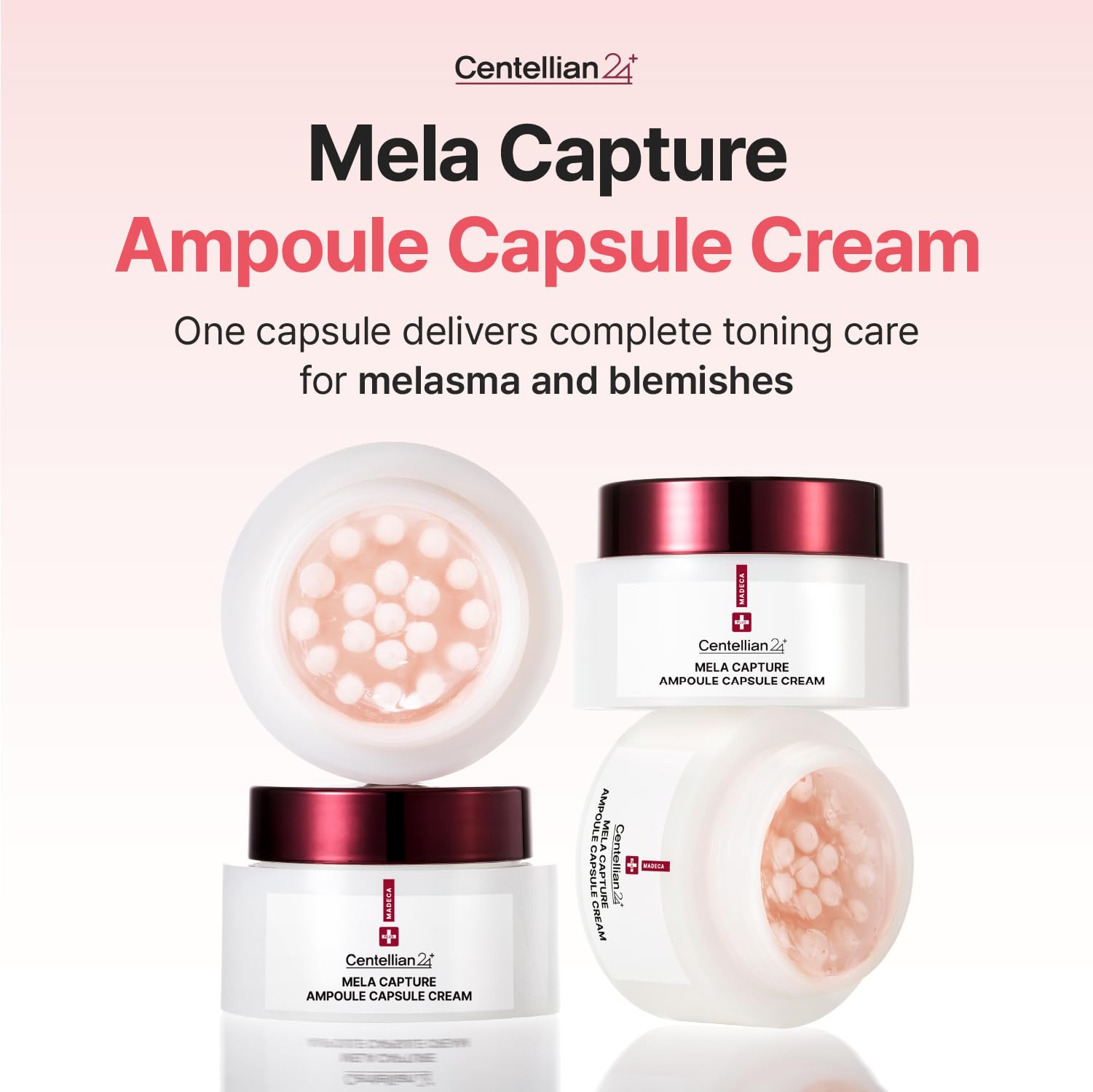 Centellian 24 Madeca Mela Capture ampoule capsules closeup for tone care.