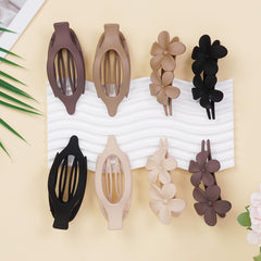 CENTSTAR clip plano pelo castano claro adecuado para peinados rápidos.