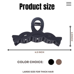 CENTSTAR black matte large claw clip securely holds long hair