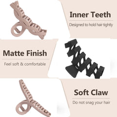 CENTSTAR long-teeth claw clip grips thick hair without weight