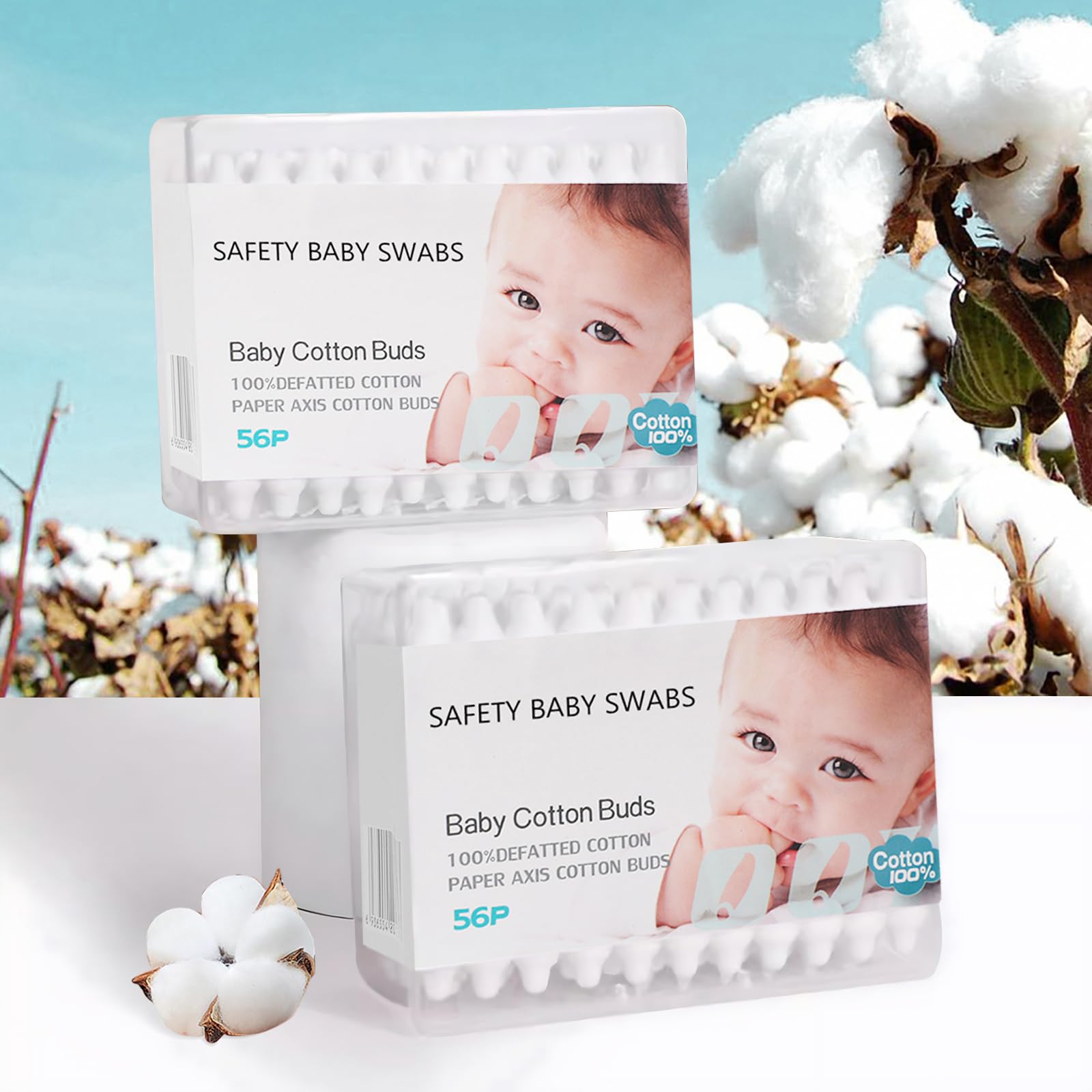 CenYouful transparent resealable case keeps swabs clean and organized