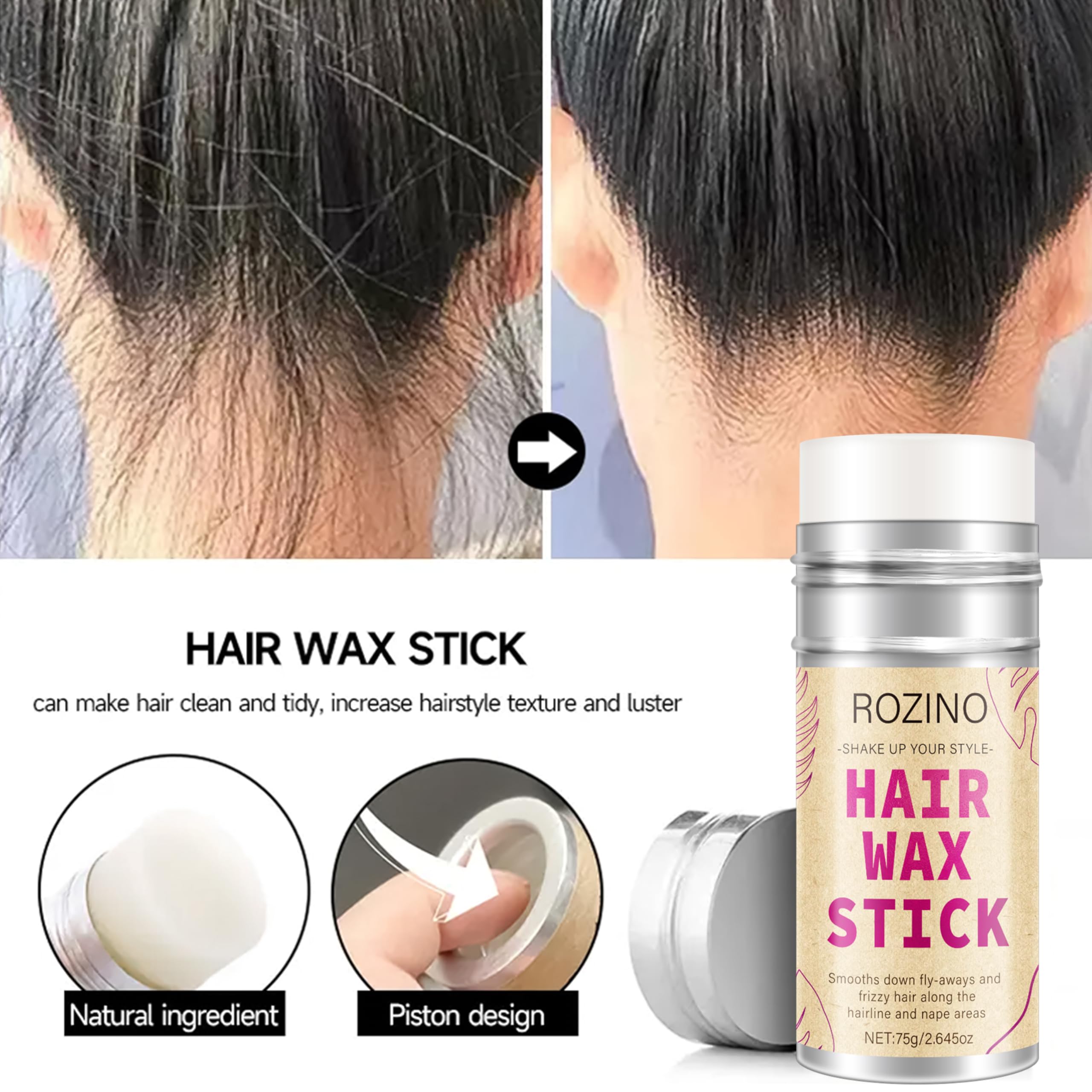 Barra cera pelo: tamaño compacto ideal para viaje y retoques.