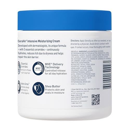 CeraVe Intensive Moisturizing Cream delivers 72 hour hydration for radiant skin