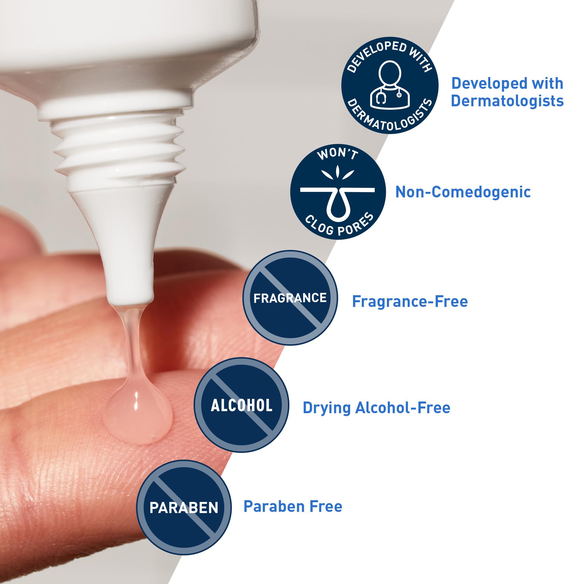 Aplicación manual del gel para controlar imperfecciones sin resecar