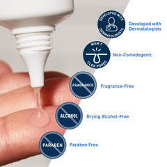 Aplicación manual del gel para controlar imperfecciones sin resecar