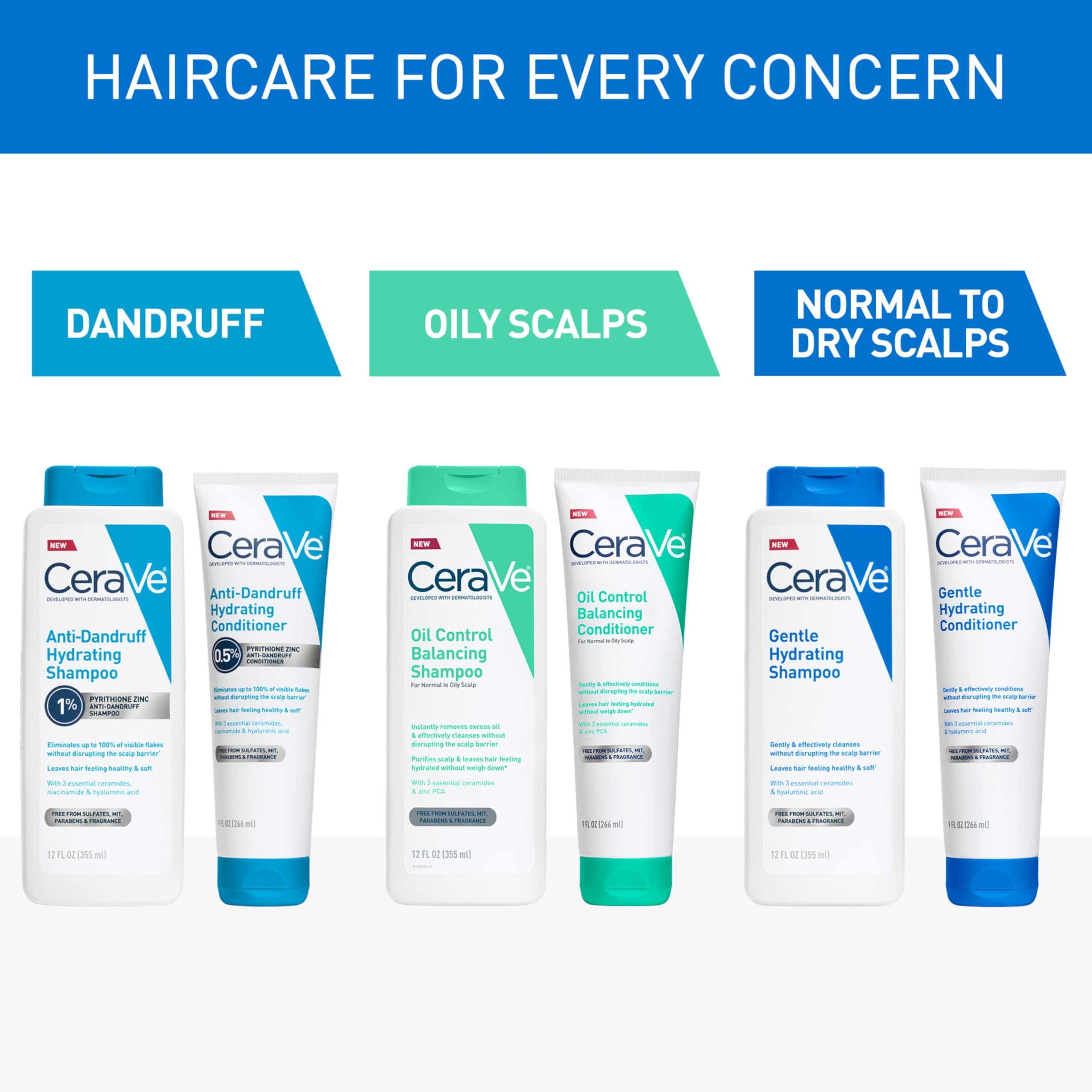CeraVe color-treated hair-safe label reinforces compatibility with color-treated hair.