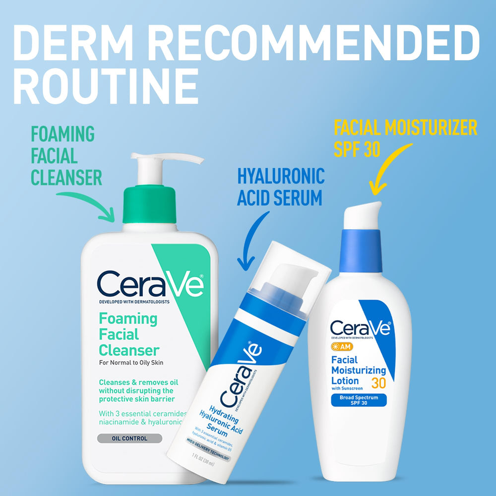 CeraVe AM incluye ácido hialurónico para retener hidratación en la superficie.