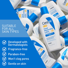 CeraVe AM es sin fragancia, ideal para piel sensible o reactiva.