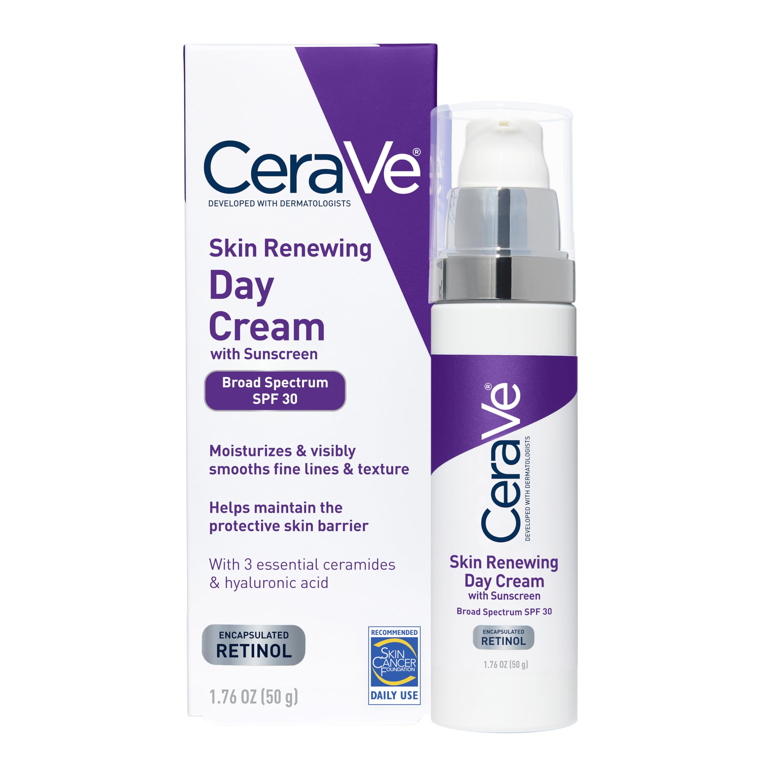 CeraVe Anti-Aging Face Cream SPF 30 bottle front with sun protection