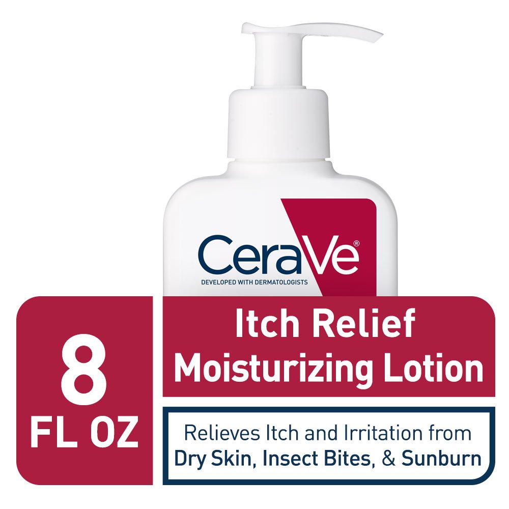CeraVe Anti Itch Lotion label highlights 1% pramoxine for relief