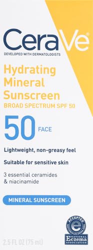 Protector solar mineral CeraVe para rostro, aplicación uniforme.