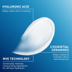 Aplicación en rostro y cuerpo con CeraVe para piel sensible.