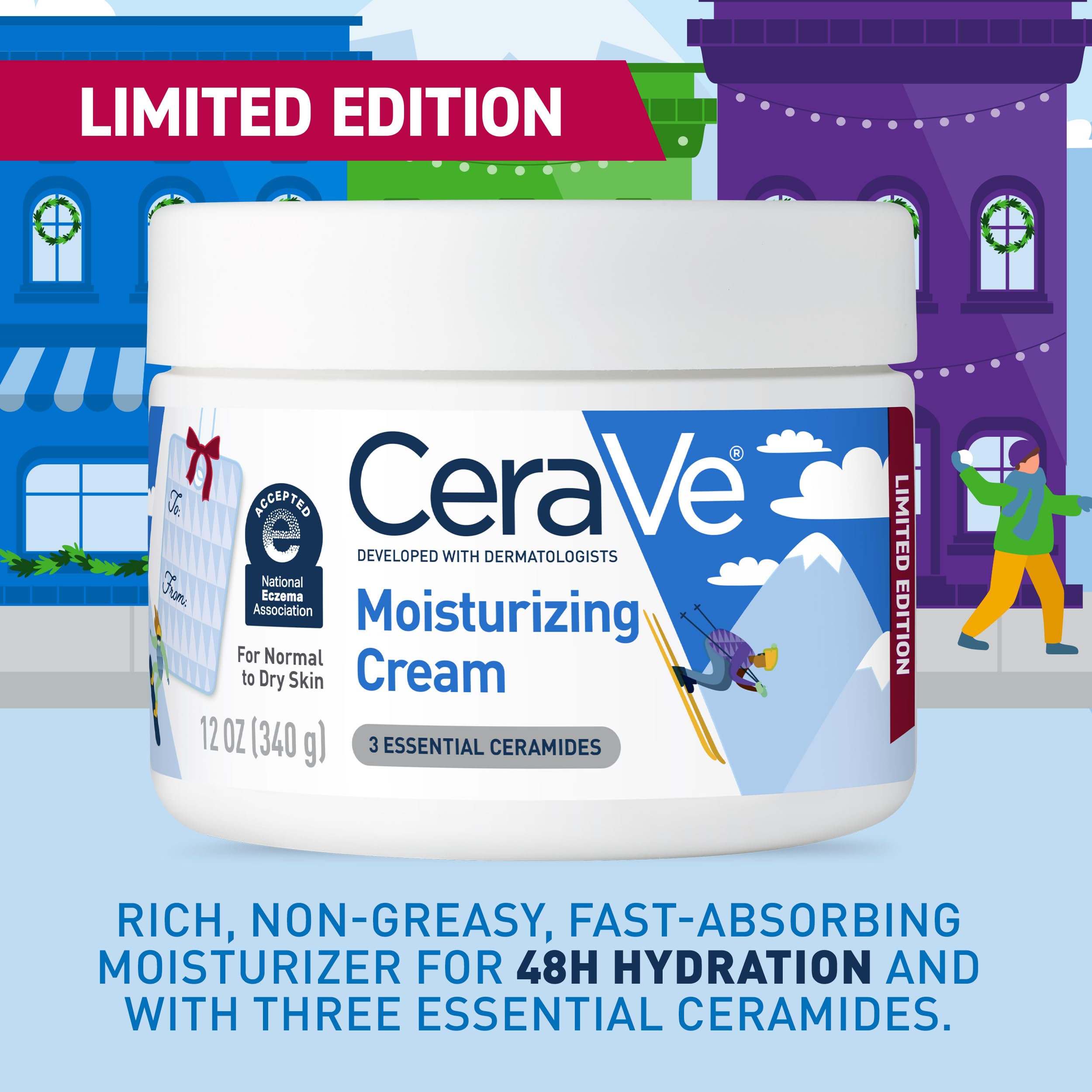 Cerave Après Ski envase de 12 onzas, práctico para diario.