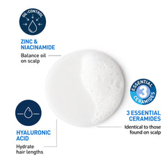 CeraVe ceramides and zinc PCA close-up highlights barrier-supporting cleansing.