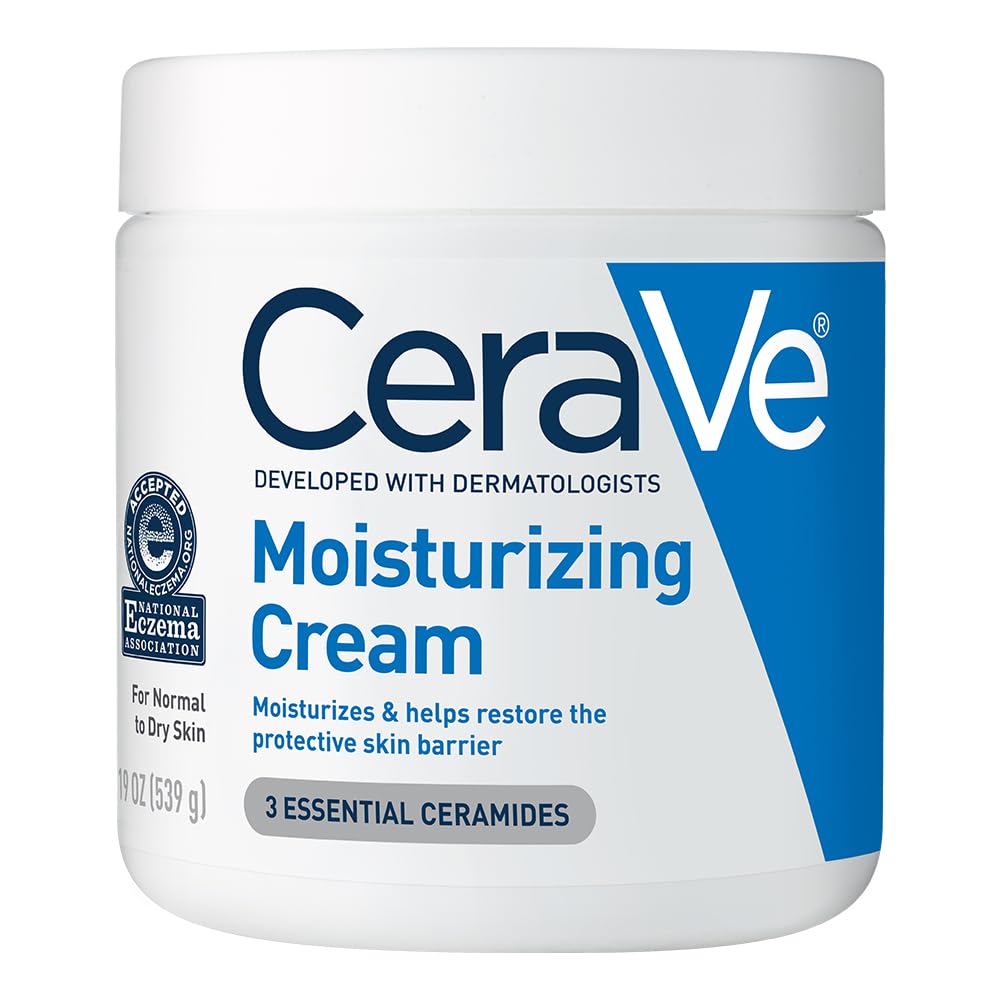 CeraVe crema hidratante 24h en frasco para rostro y cuerpo.