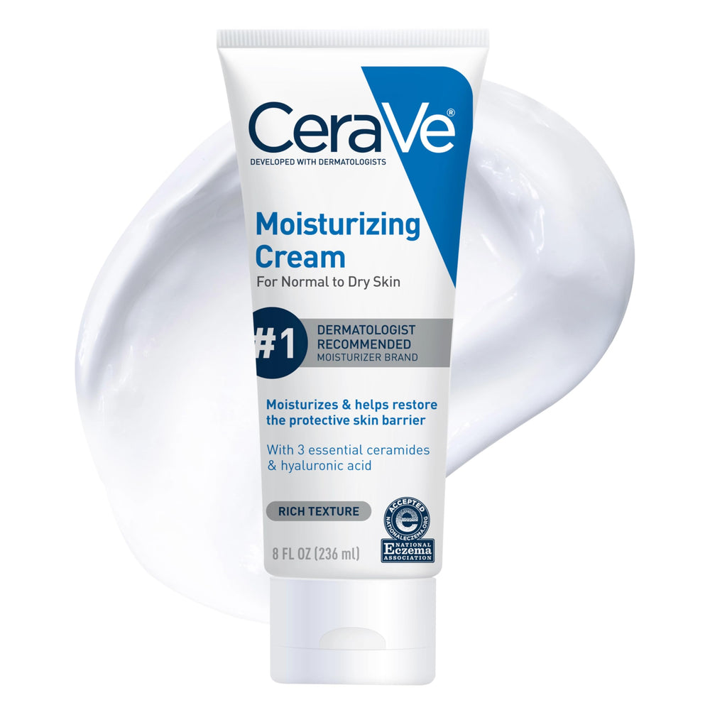 CeraVe Crema Hidratante en envase de 8oz para hidratación diaria.