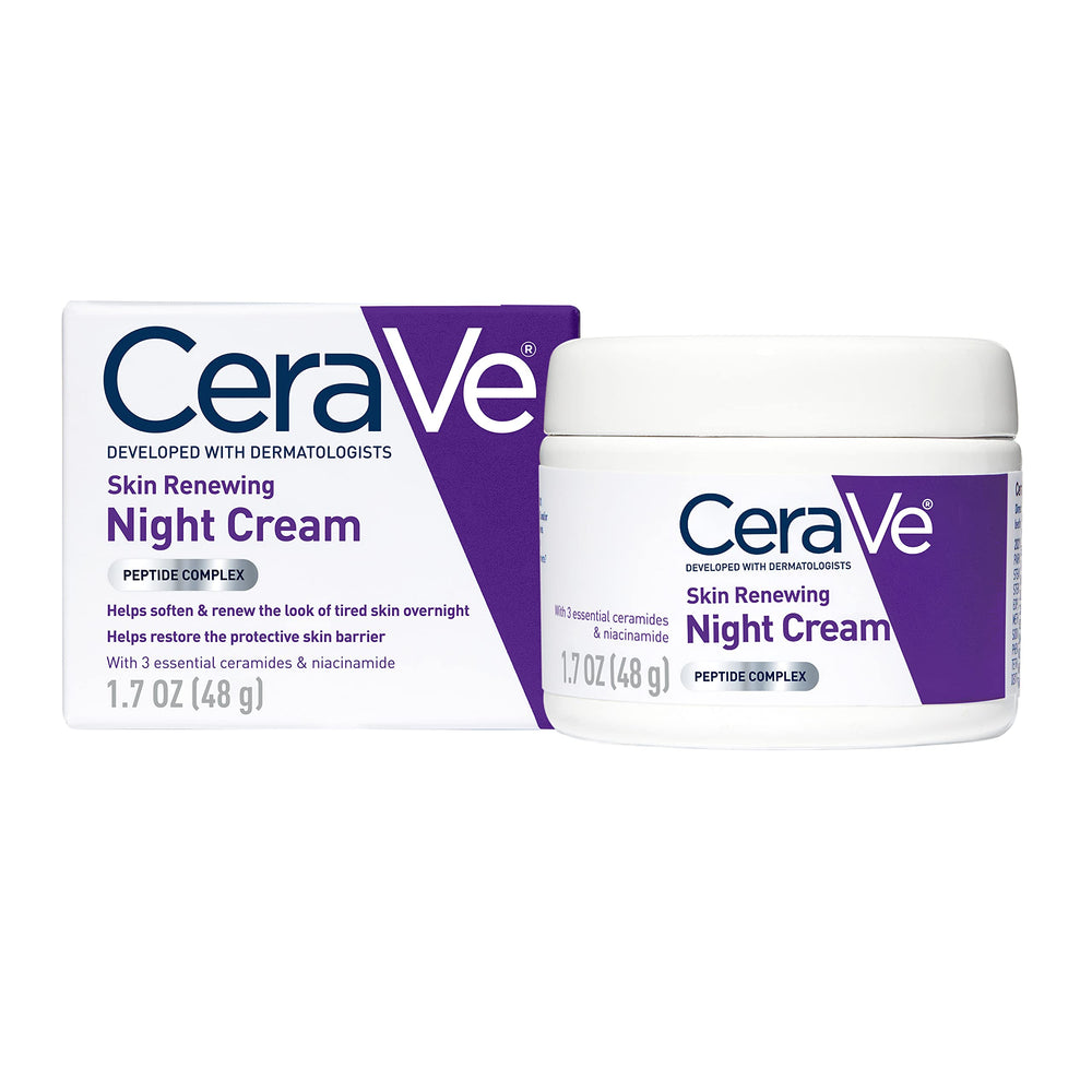 CeraVe Crema Noche Renovadora en botella para hidratación nocturna.