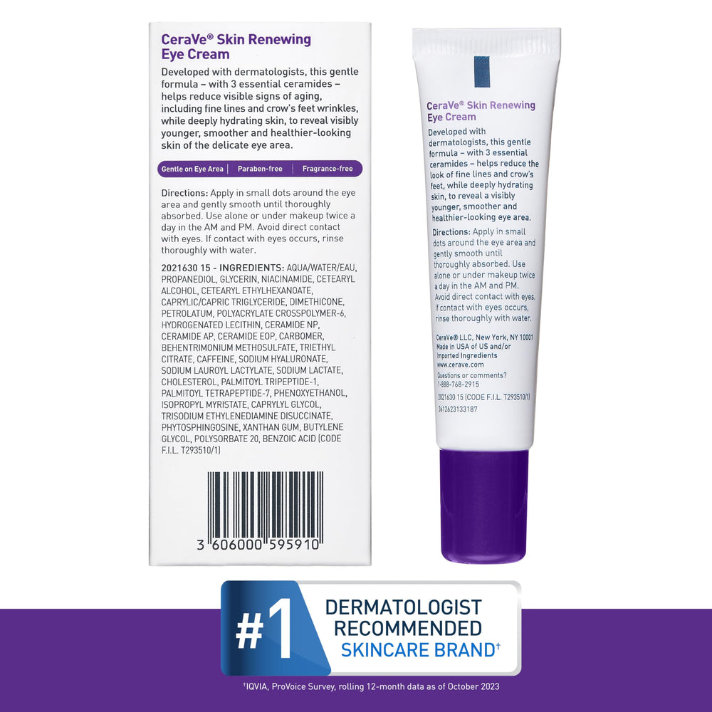 Cerave Crema Ojos Renovadora niacinamida ilumina la mirada
