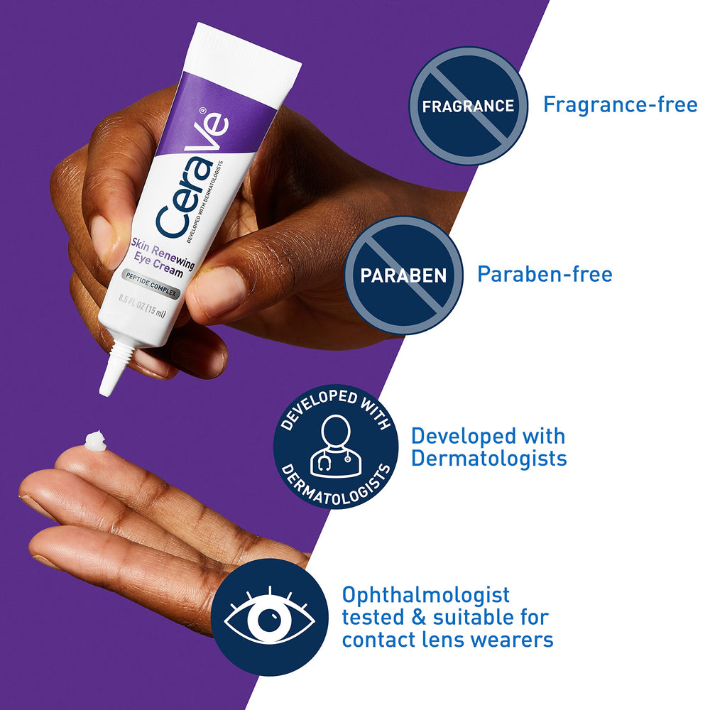 Cerave Crema Ojos Renovadora con péptidos para líneas finas