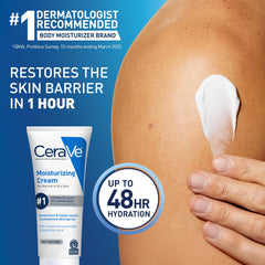 Textura crema densa de CeraVe para piel suave y no grasa.