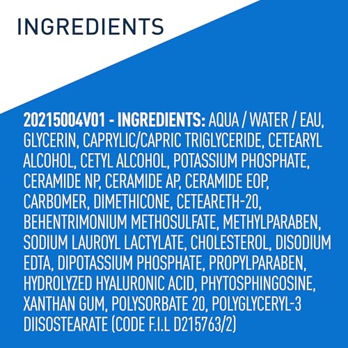 Back label lists three essential ceramides and MVE 24-hour hydration.
