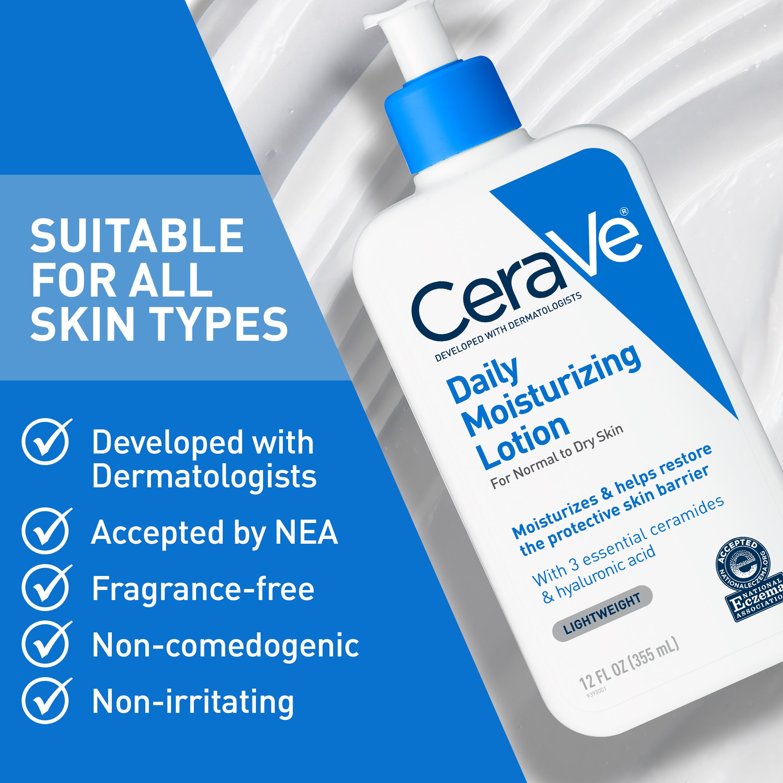 Packaging highlighting fragrance-free formulation for gentle everyday use.
