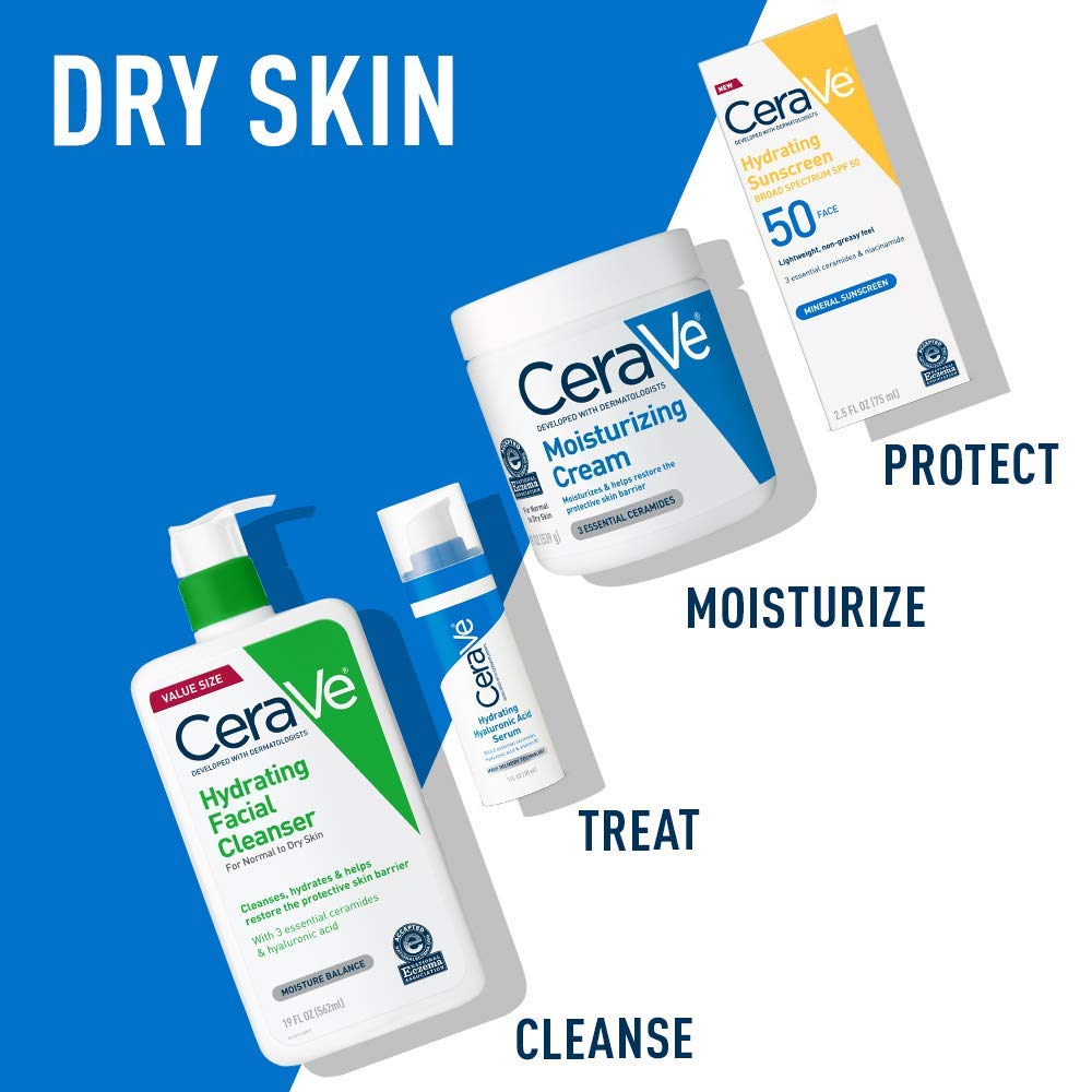 Envase sin fragancia de CeraVe, apto para piel sensible y uso diario.