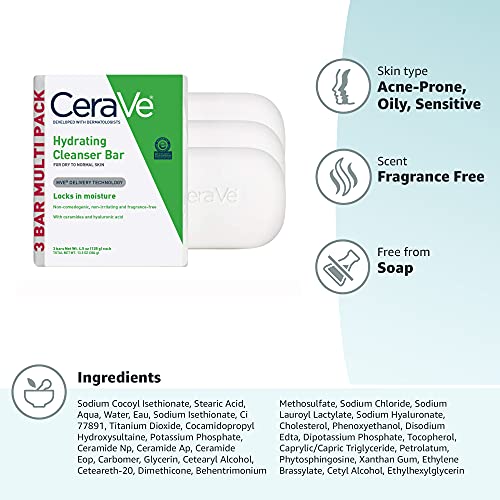 CeraVe Hydrating Cleanser Bar daily-use routine