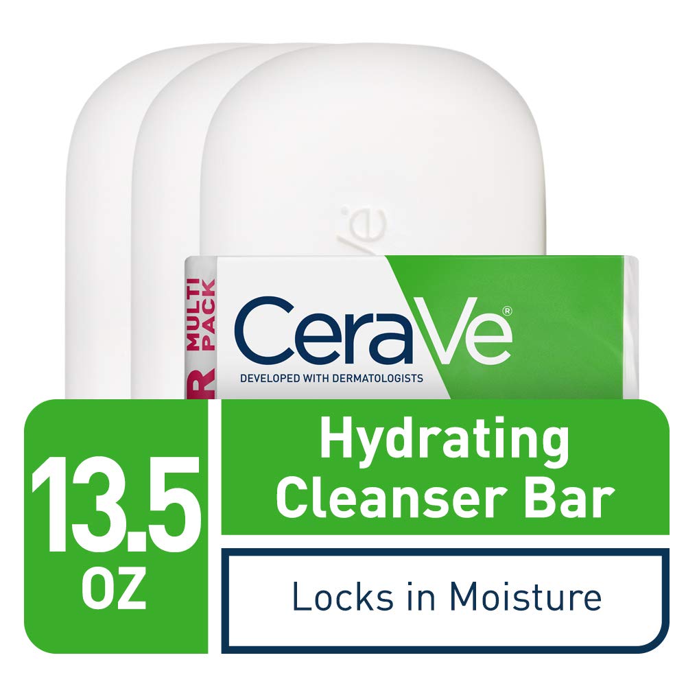 CeraVe Hydrating Cleanser Bar lather for gentle facial and body cleansing