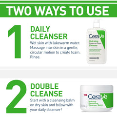 CeraVe cleanser removes makeup with gentle foam action.