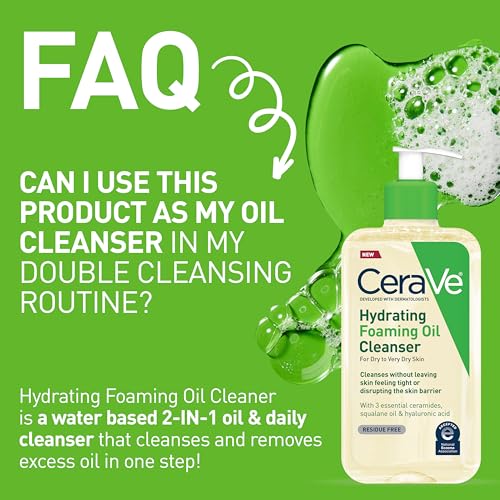 Cerave Hydrating Foaming Oil Cleanser body wash application on skin
