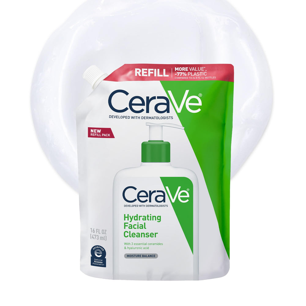 Cerave limpiador facial hidratante en botella para piel normal a seca